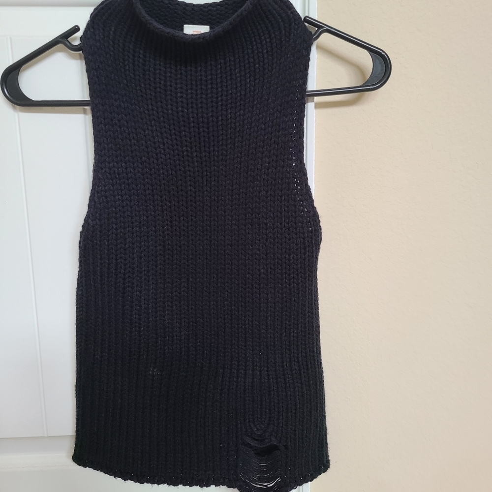 Black sweater tank top NWOT